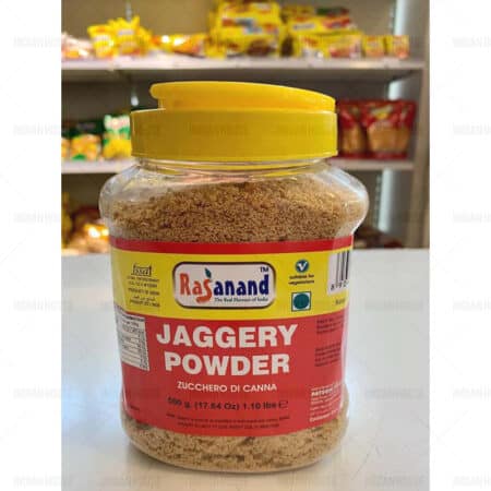 Rasanand Jaggery Powder – tradycyjny cukier trzcinowy nierafinowany (kruszony) 500 gm