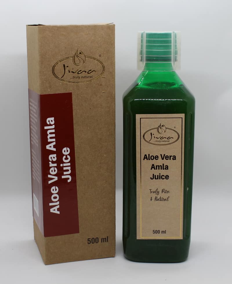 Aloe Vera Amla Juice JIVAA – sok z aloesu i amli (agrest indyjski) 500 ml