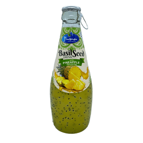 JIVAA BASIL SEED DRINK PINEAPPLE – napój z nasionami bazylii ananasowy 290 ml