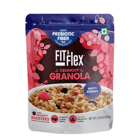FIT & FLEX NIVA NUTRITION HAPPY BERRIES GRANOLA (BUY 1 GET 1 FREE) – granola z jagodami 275GM