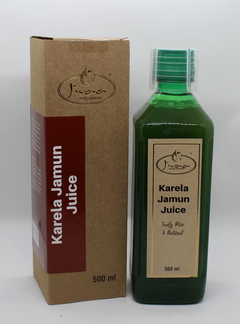 Karela Jamun JIVAA Juice – sok z Kareli (gorzki melon) i Jamun (śliwka indyjska) 500 ml