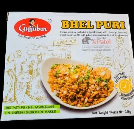 Gujjuben Bhel Puri Kit- przekąska indyjska z chutney 320 g