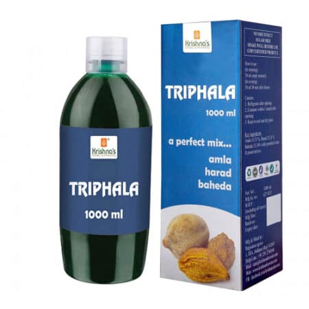 KRISHNA’S TRIPHALA RAS – sok z agrestu indyjskiego i migdałecznika 500 ml