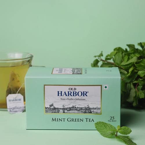 OLD HARBOR MINT GREEN TEA 25BAGS
